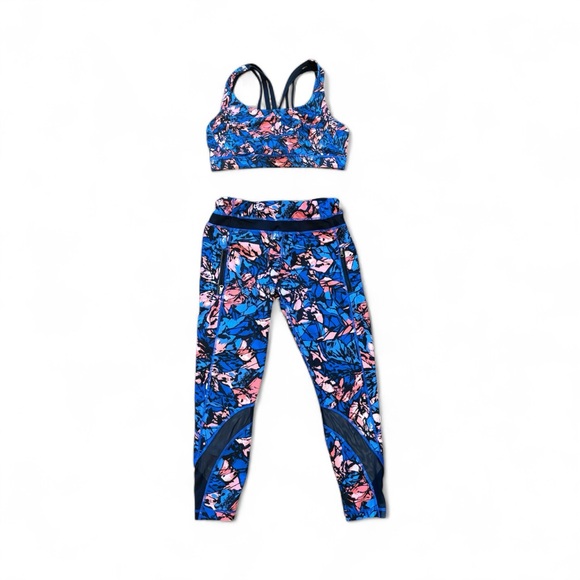 lululemon athletica Other - Lululemon Athletica Blue and Pink Floral Set